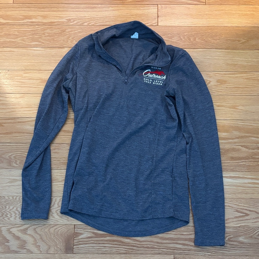 USHJA Gray Quarter-Zip
